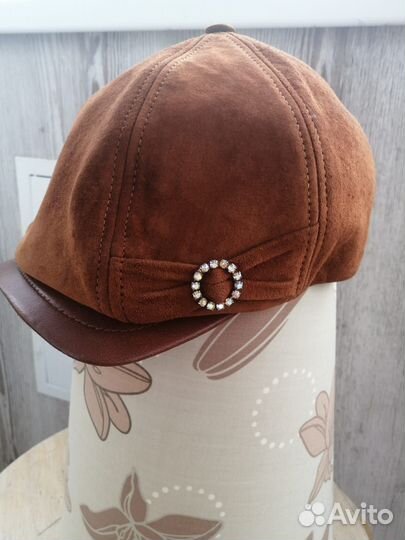 Кепка женская замша