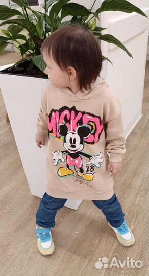 Худи удлиненное платье zara детское 1-6 лет