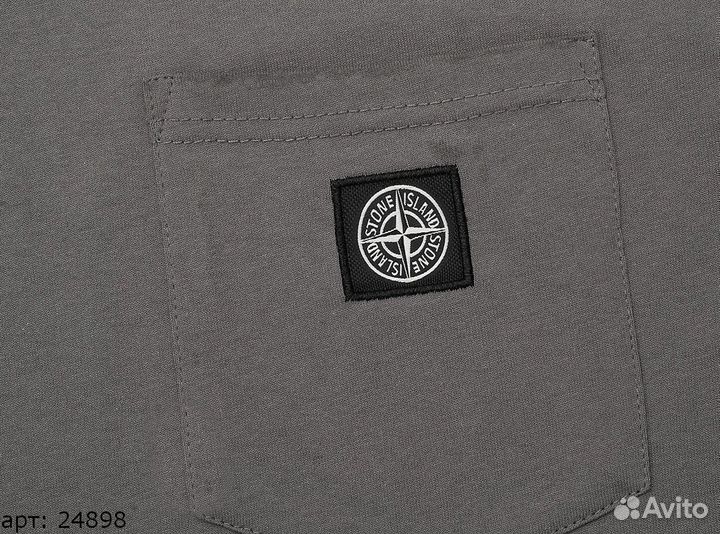 Stone Island футболка pocket m5 Серая