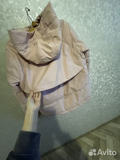 Розовая куртка S М