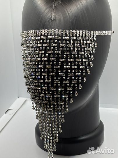 Бурга маска на лицо из страз