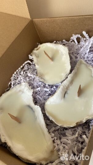 Свечи ручной работы из устрицы