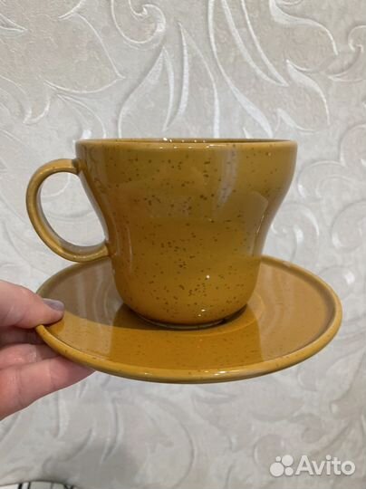 Чашка с блюдцем IKEA