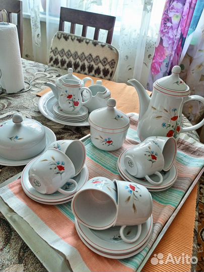 Чайно кофейный сервиз гдр