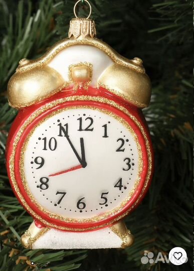 Елочная игрушка impuls будильник часы