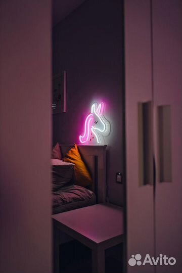 Неоновая вывеска - Единорог