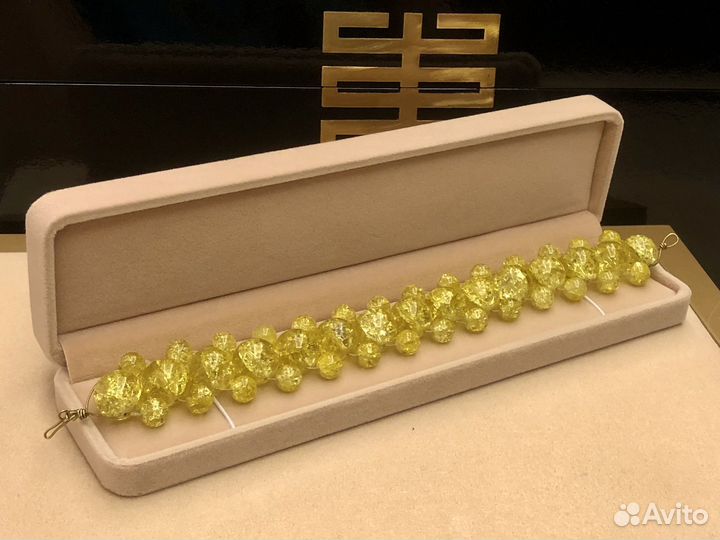 Винтажный браслет из сахарного стекла