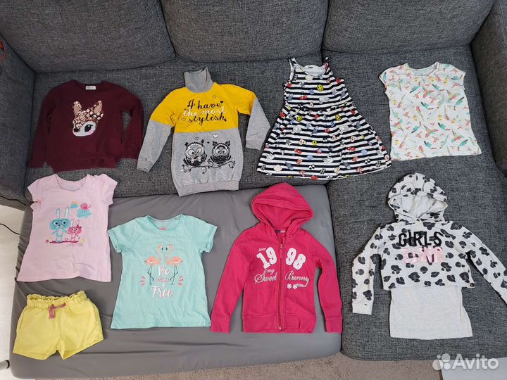 Пакет вещей на девочку 5-6 лет (110-116). 42 шт