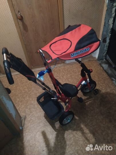 Велосипед детский с родительской ручкой