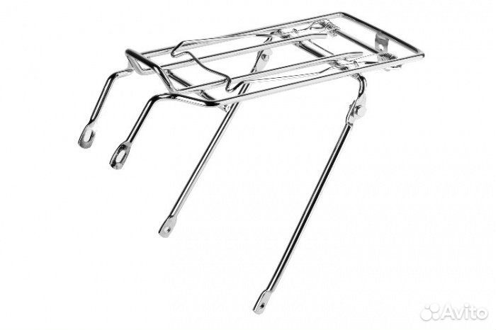 Багажник для велосипеда классический, хром, 16