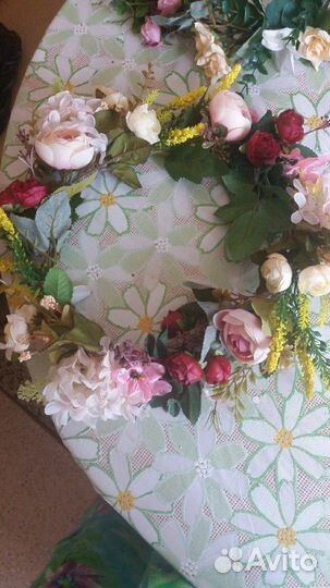 Венок из искусственных цветов для фотосессии