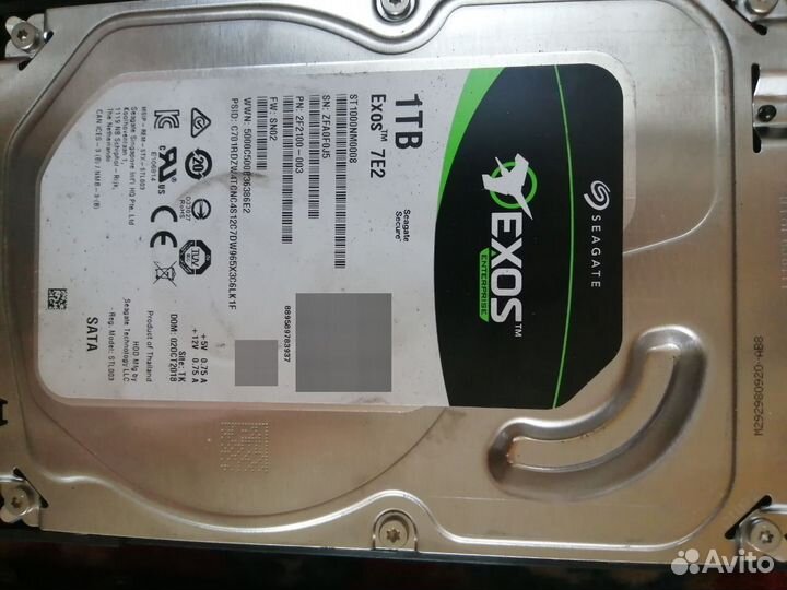 Жесткие диски (рабочие) 1000 и 750 гб