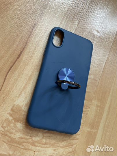 Чехол на iPhone x (темно-синий)