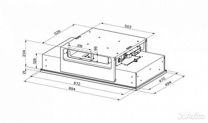 Вытяжка faber inside UP IX KL A90