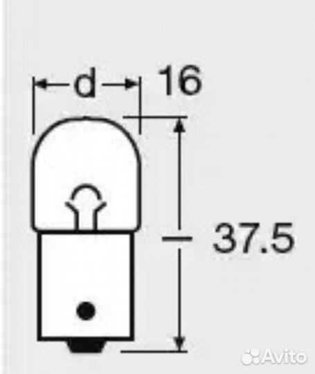 Osram 5007 Лампа R5W 12V 5W BA15s original line ка