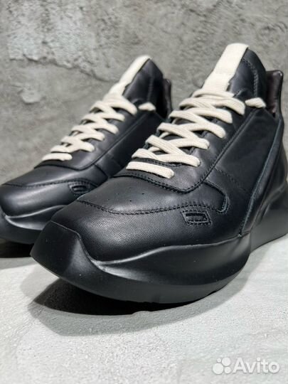 Кроссовки Rick Owens Geth Runner Black Sneakers