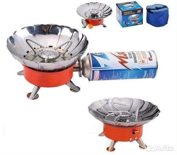 Газовая плитка с ветрозащитой