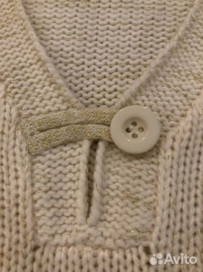 Пуловер с золотой нитью, р.44-46, М