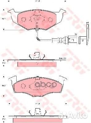 Колодки тормозные, передние GDB1586 TRW