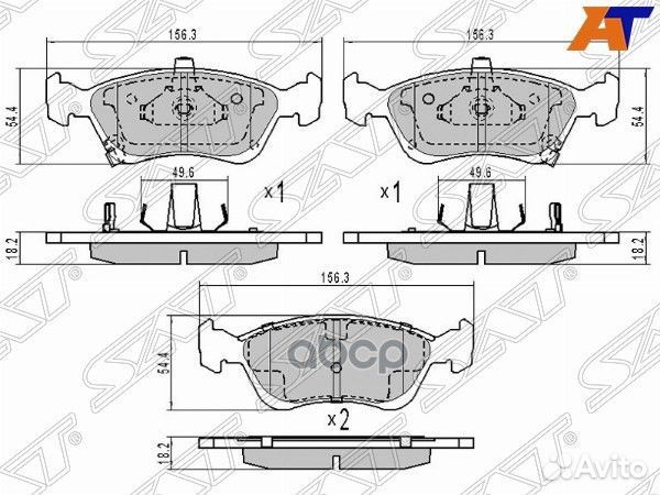 Колодки тормозные перед toyota avensis #T220 97