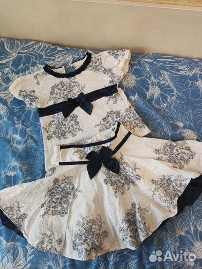 Летняя кофточка и юбка на девочку 122 128