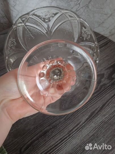 Ваза для фруктов на ножке СССР