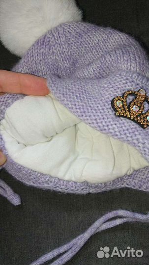 Шапка зимняя для девочки с рождения