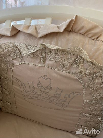 Кровать детская с балдахином,бортиками,матрасом