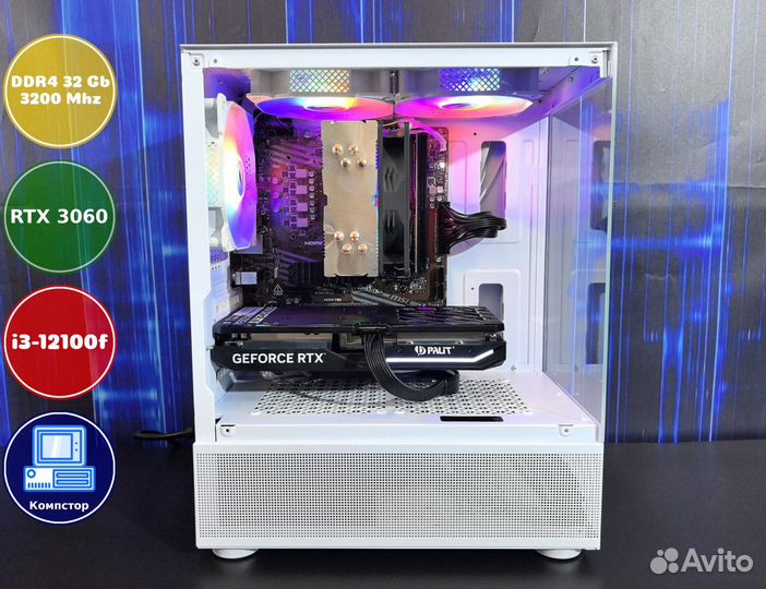 Игровой пк i3-RTX3050-32DDR4-CXV1647389250-H610