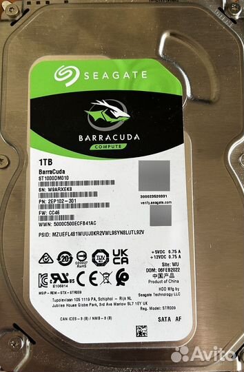 Жесткий диск на 1тб 3.5