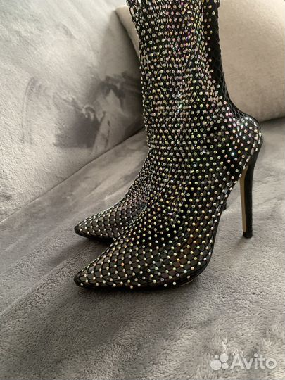 Ботильоны в стразах 36