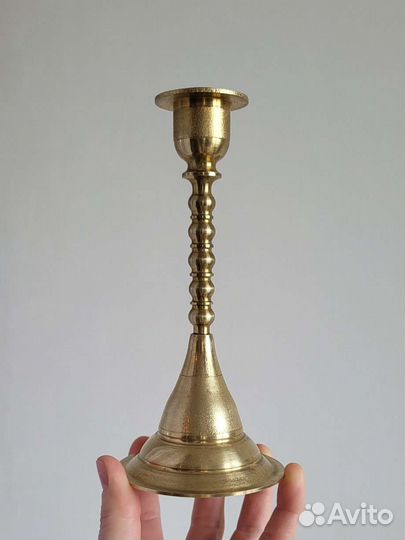 Подсвечники латунь, хрусталь, стекло