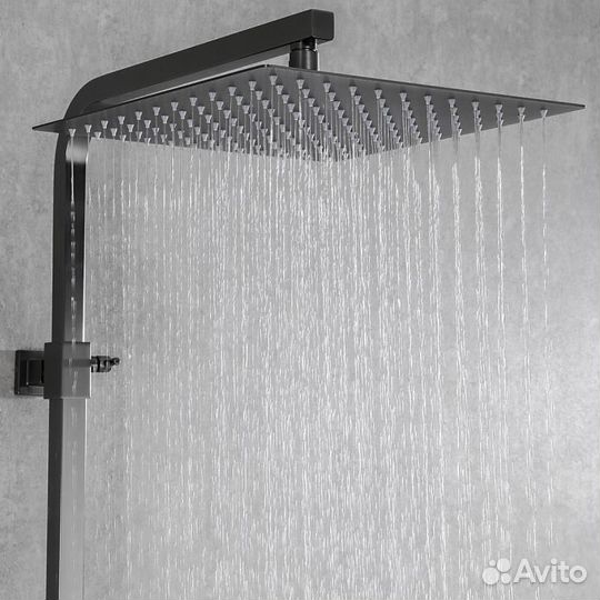 Душевая стойка gappo 2417-9 оружейная сталь