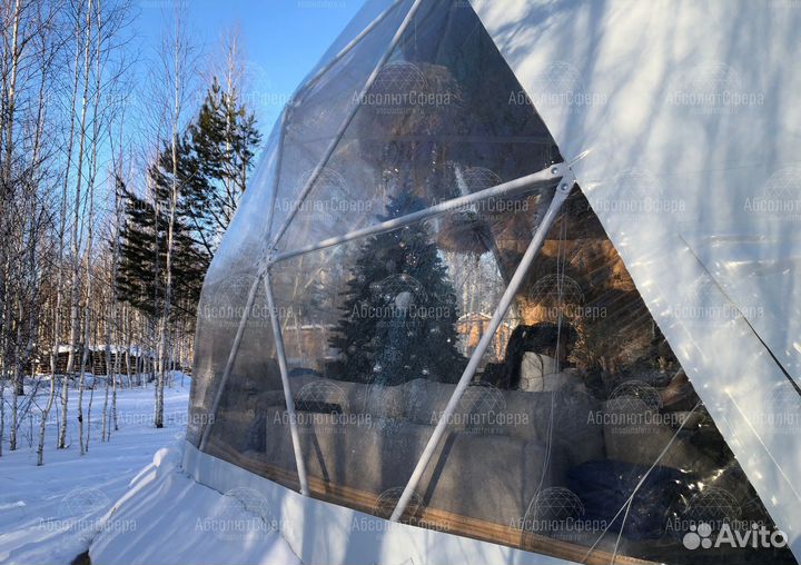 Геокупол для глэмпинга. Шатер D12 под ресторан