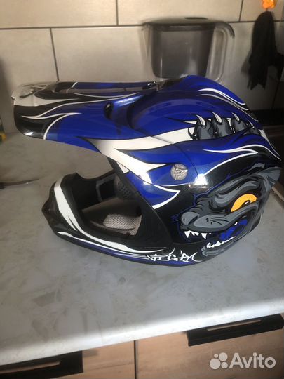 Детский кроссовый мотошлем vega viper