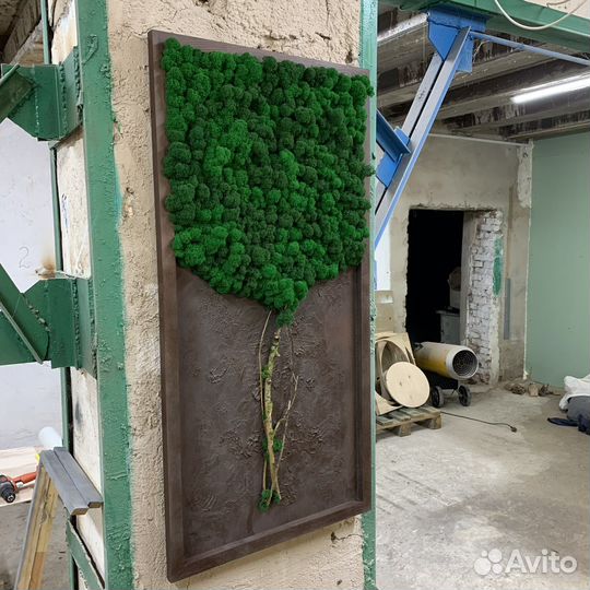 Панно из мха дерево жизни