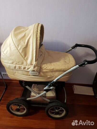 Коляска-люлька Peg Perego бежевая бу