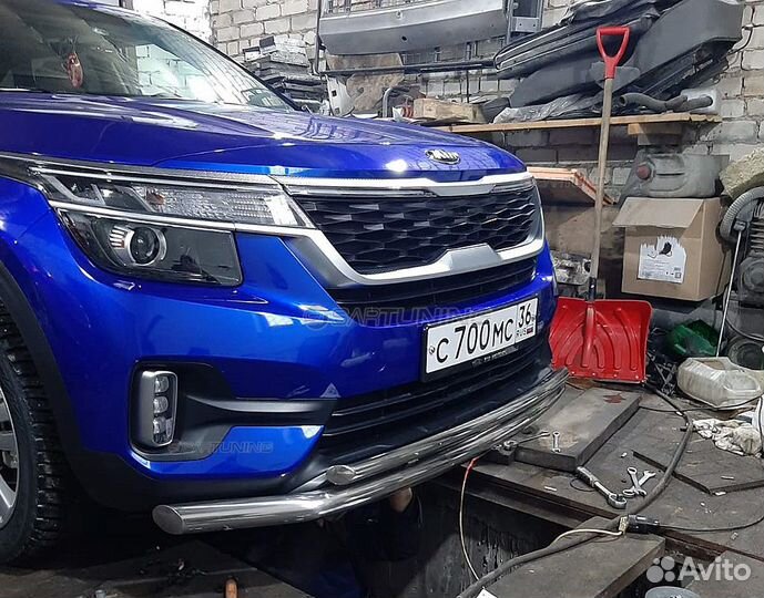 Защита бампера Селтос Киа KIA seltos перед зад