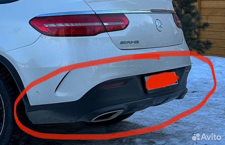 Диффузор на задний бампер mercedes gle coupe