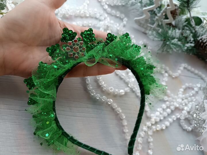 Новогодний ободок снежинка