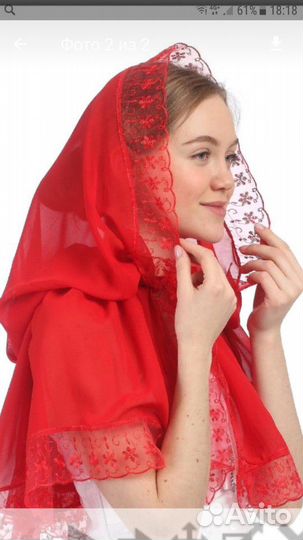 Платок-капор для храма новый