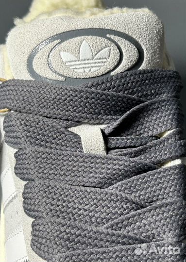 Кроссовки Adidas Campus Grey с мехом