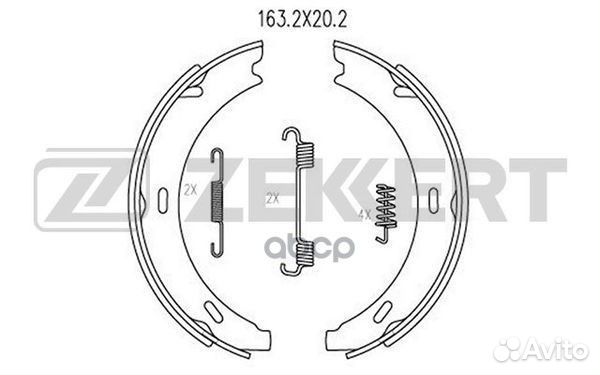 Колодки тормозные BK4126 Zekkert