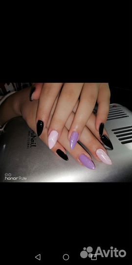 Покрытие ногтей гель-лаком, маникюр, педикюр