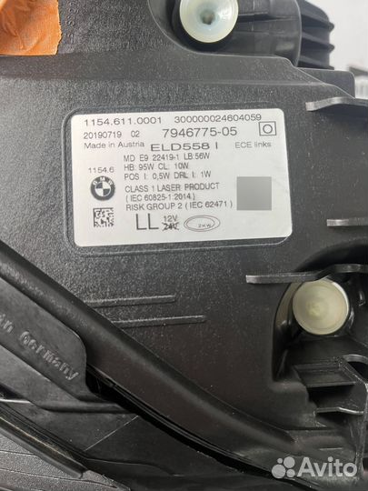 Фара левая BMW 7 series G11 G12 2019-н.в. Рестайлинг Laser