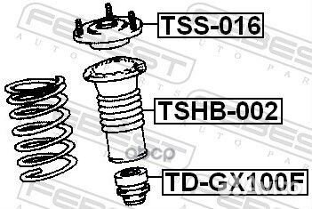 Отбойник передн амортизатора toyota mark 2 92-0