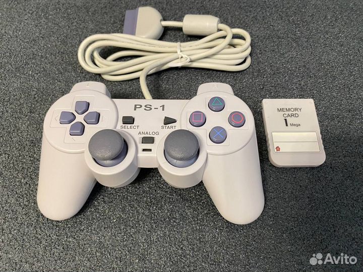 Джойстик Playstation 1 и карта памяти