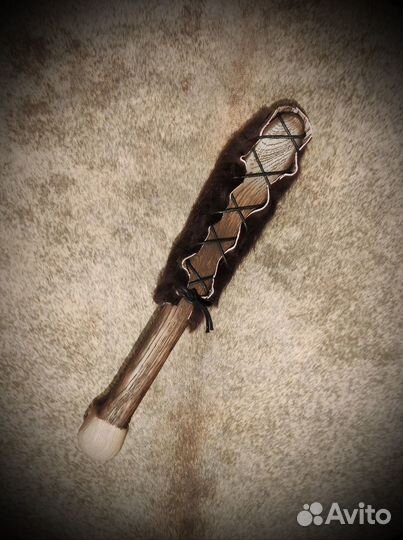 Колотушка с черепом для бубна Shamanic