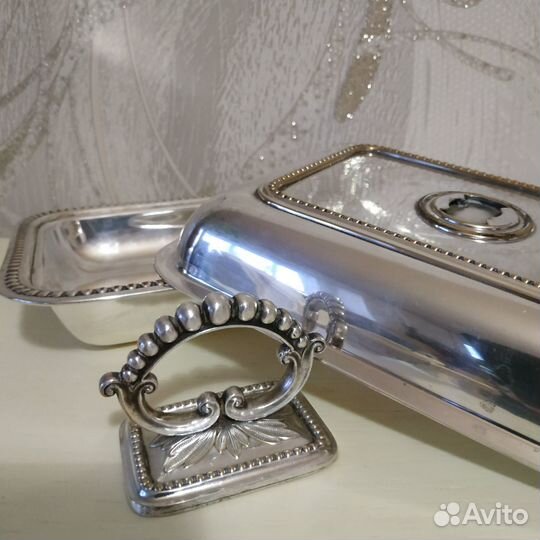 Антикварное блюдо с крышкой