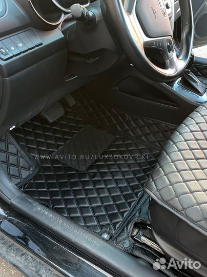 3D коврики из экокожи с бортами Kia Rio Киа Рио